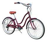 Firmstrong Siren Lady 7 Speed Beach Cruiser Bicycle