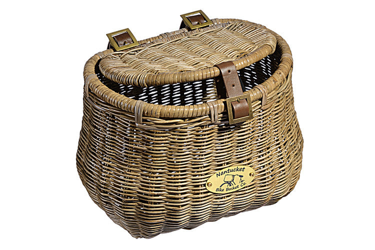 Nantucket Madaket Creel Basket with Lid - Adult Size