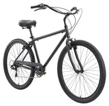 29" Black Rock 7sp Matte Black bicycle on a white background