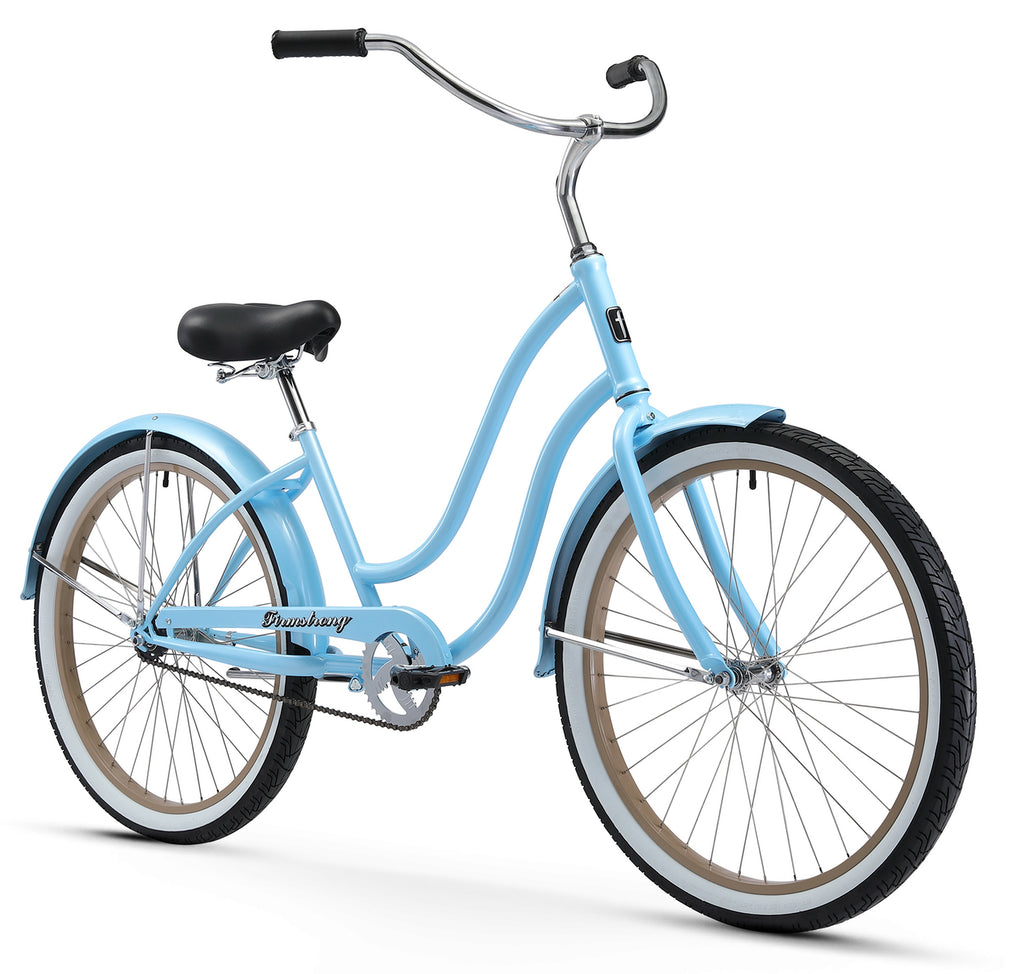 Firmstrong Siren Lady Single Speed Beach Cruiser Bicycle Blue