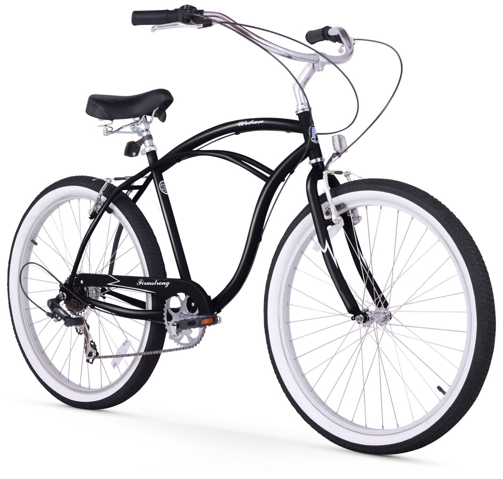 bike helmet for beach cruiser Firmstrong Urban Man 7 Speed - Men's 26" Beach Cruiser Bike