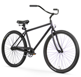 Firmstrong Black Rock Single Speed, Matte Black - Men's 29" Beach Cruiser Bike