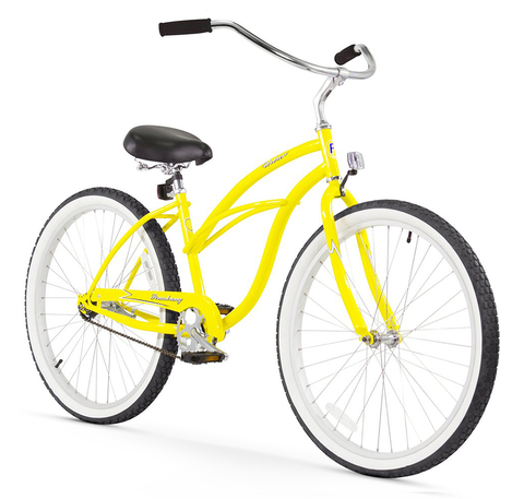 Yellow beach cruiser bike hotsell