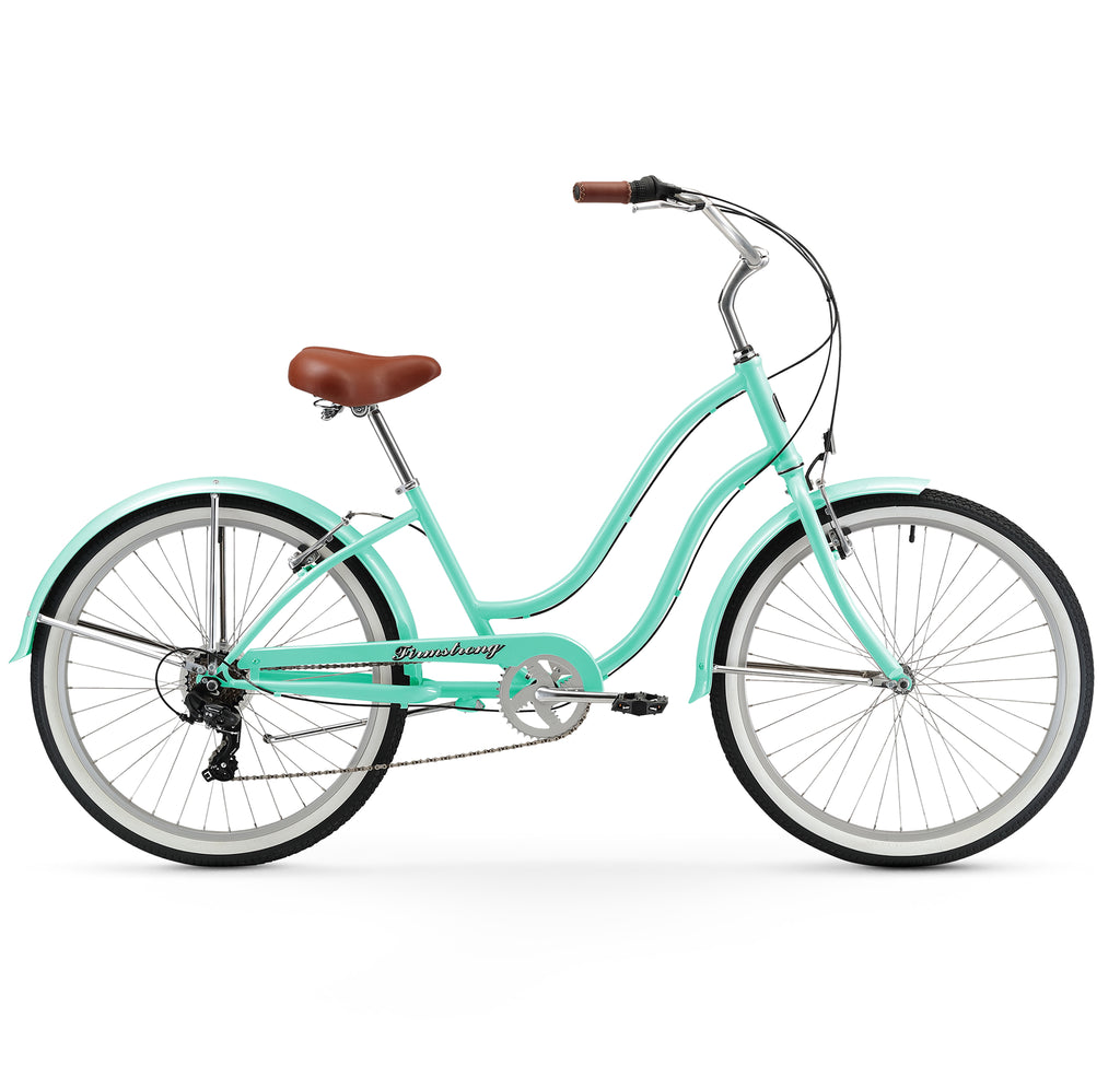 Firmstrong Siren Lady 7 Speed Beach Cruiser Bicycle White