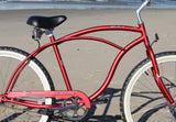 Firmstrong Urban Man Single Speed Men's Beach Cruiser Bike, 26-inch, Matte Red - Sporty Retro Cruiser on the beach