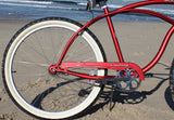 Firmstrong Urban Man Single Speed Men's Beach Cruiser Bike, 26-inch, Matte Red - Sporty Retro Cruiser on the beach 1